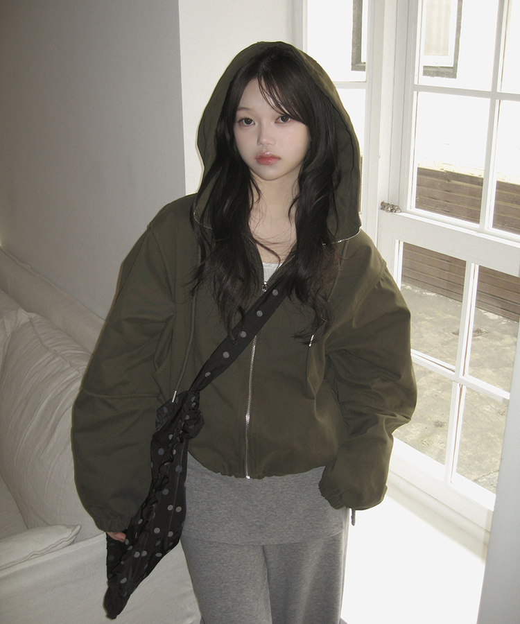 ドットフリルショルダークロスバッグ BLACK