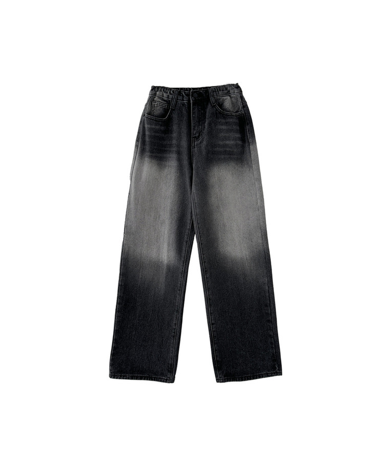 【丈別】ウォッシングワイドデニムパンツ