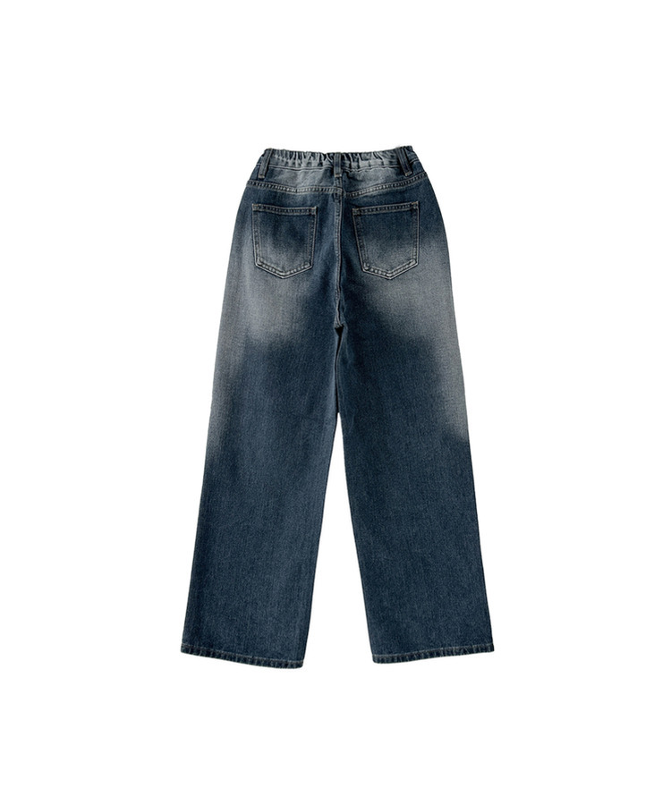【丈別】ウォッシングワイドデニムパンツ