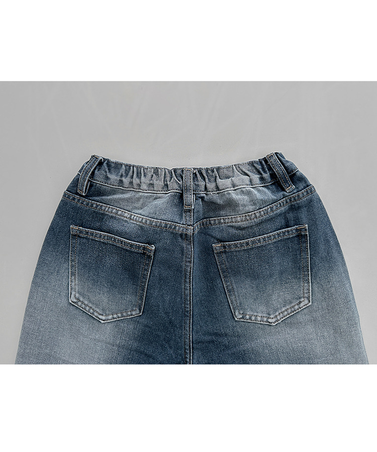 【丈別】ウォッシングワイドデニムパンツ