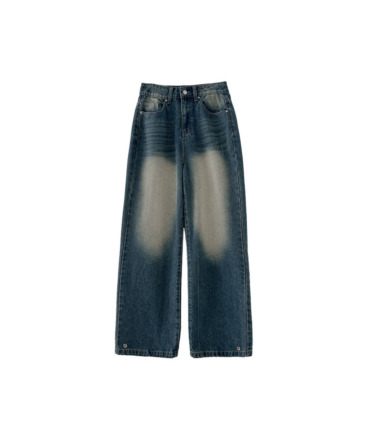 裾ボタンビンテージワイドデニム