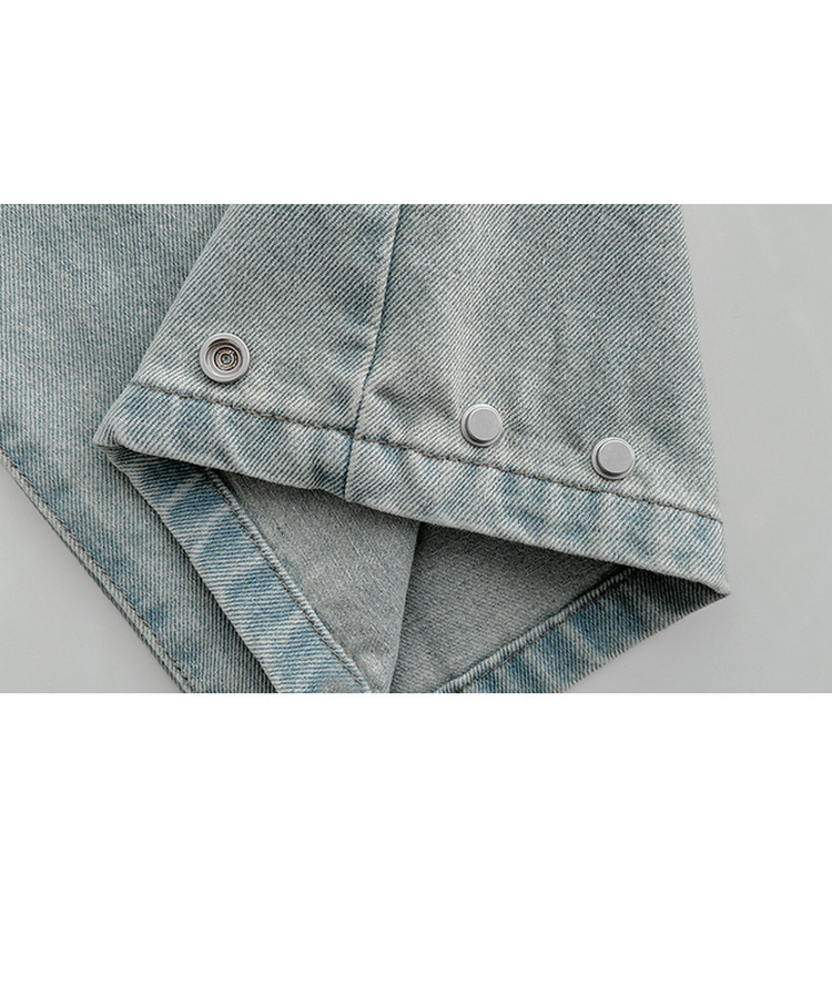 裾ボタンビンテージワイドデニム