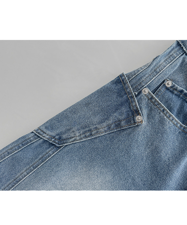 【丈別】スリットラインワイドロングデニム
