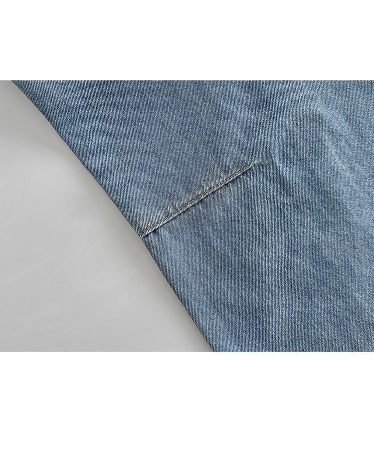 【丈別】スリットラインワイドロングデニム