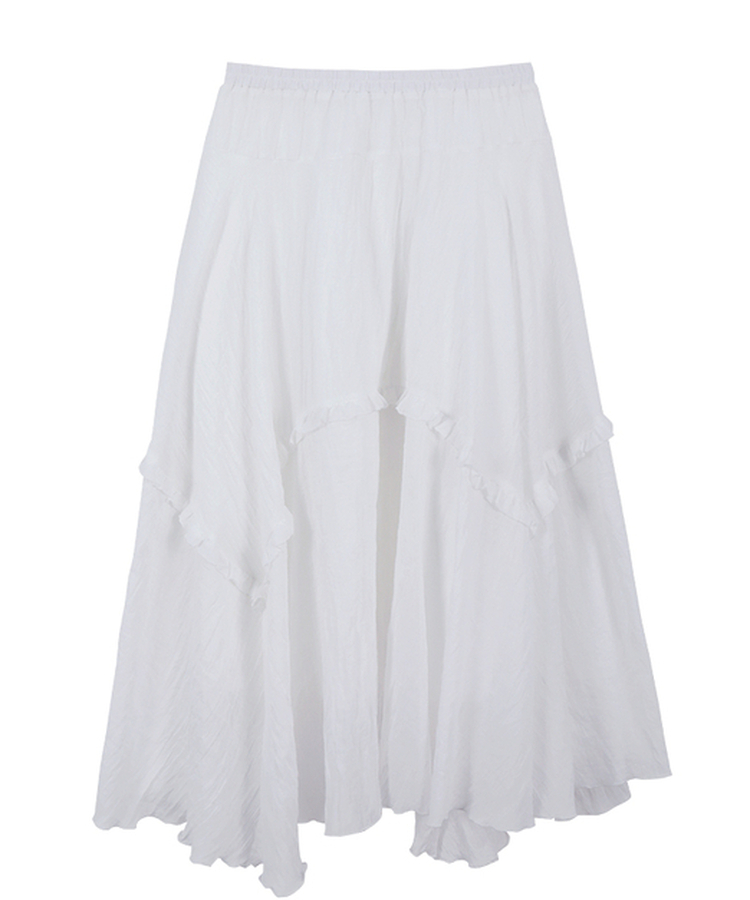 アンバランスフリルロングスカート