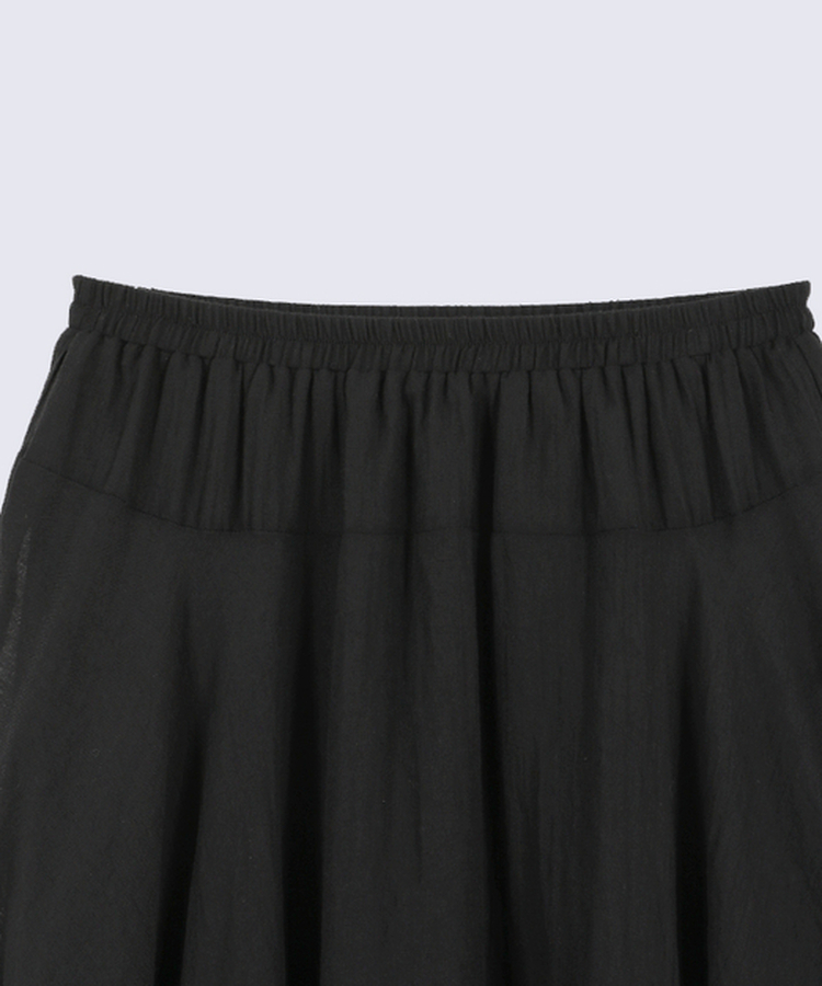 アンバランスフリルロングスカート