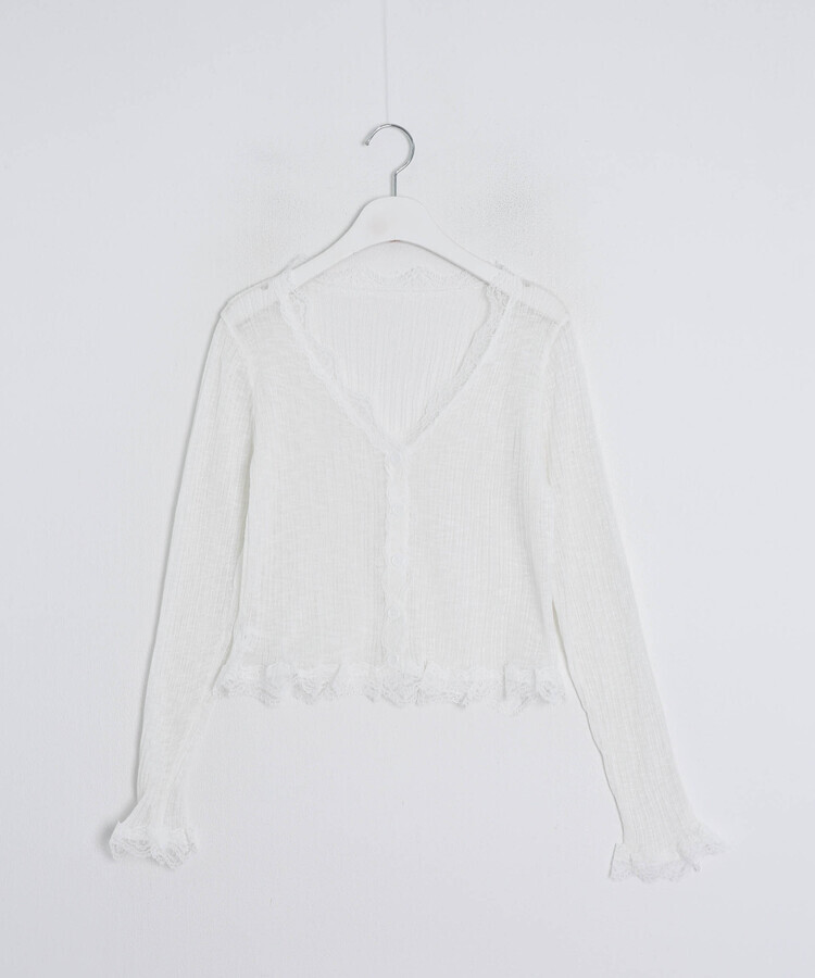 웨이브 레이스 볼레로 가디건