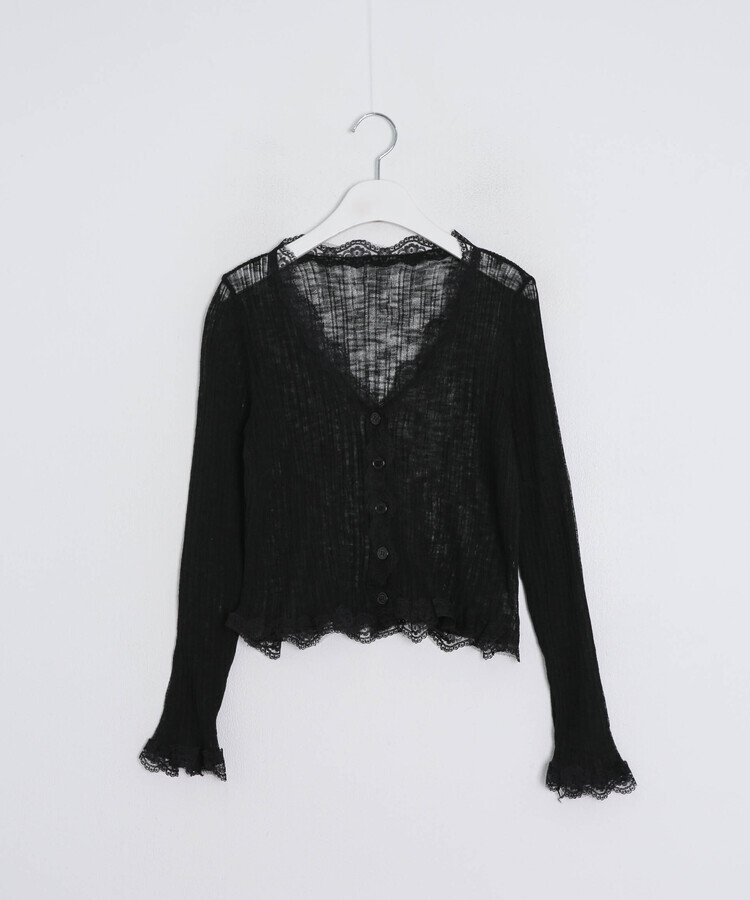 웨이브 레이스 볼레로 가디건