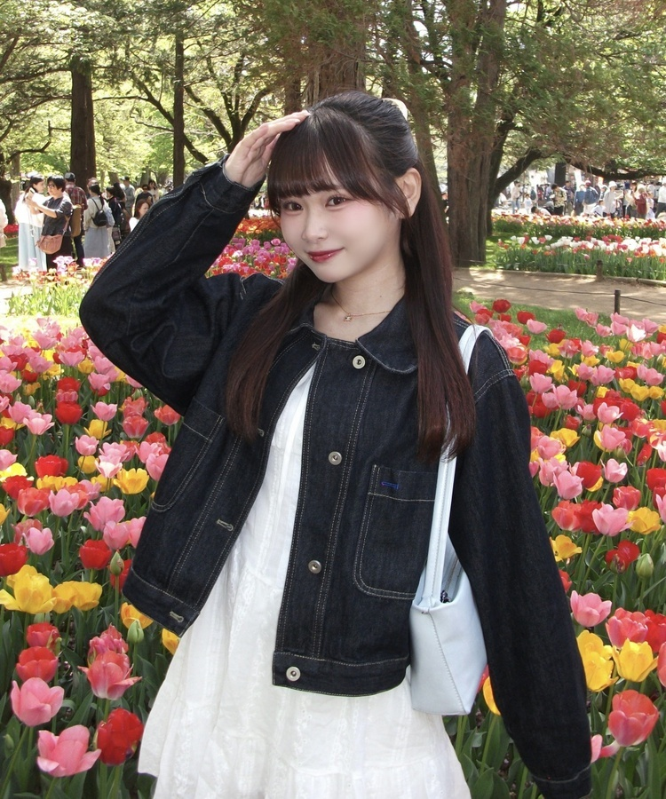 ショート丈デニムジャケット DARK BLUE