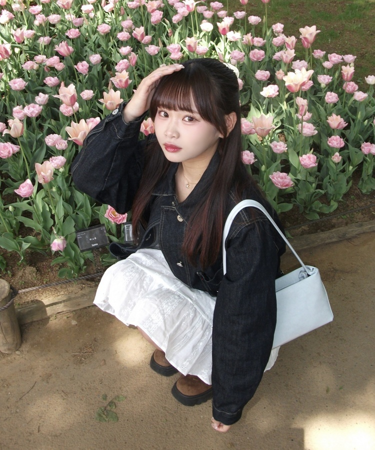 ショート丈デニムジャケット DARK BLUE