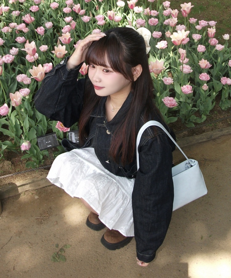 ショート丈デニムジャケット DARK BLUE