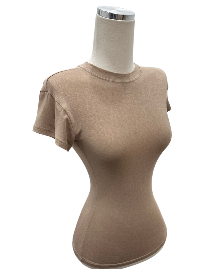 もちもちくびれ半袖TシャツS(5color)