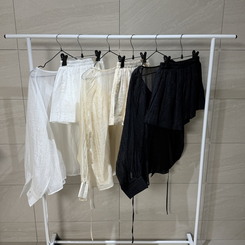 【SET】シフォンシースルーブラウス スカート