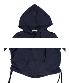 【SET】レースキャミソール シャーリングフードジップアップ