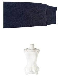 【SET】レースキャミソール シャーリングフードジップアップ