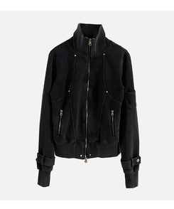 ラインピンタックジップアップジャンパー