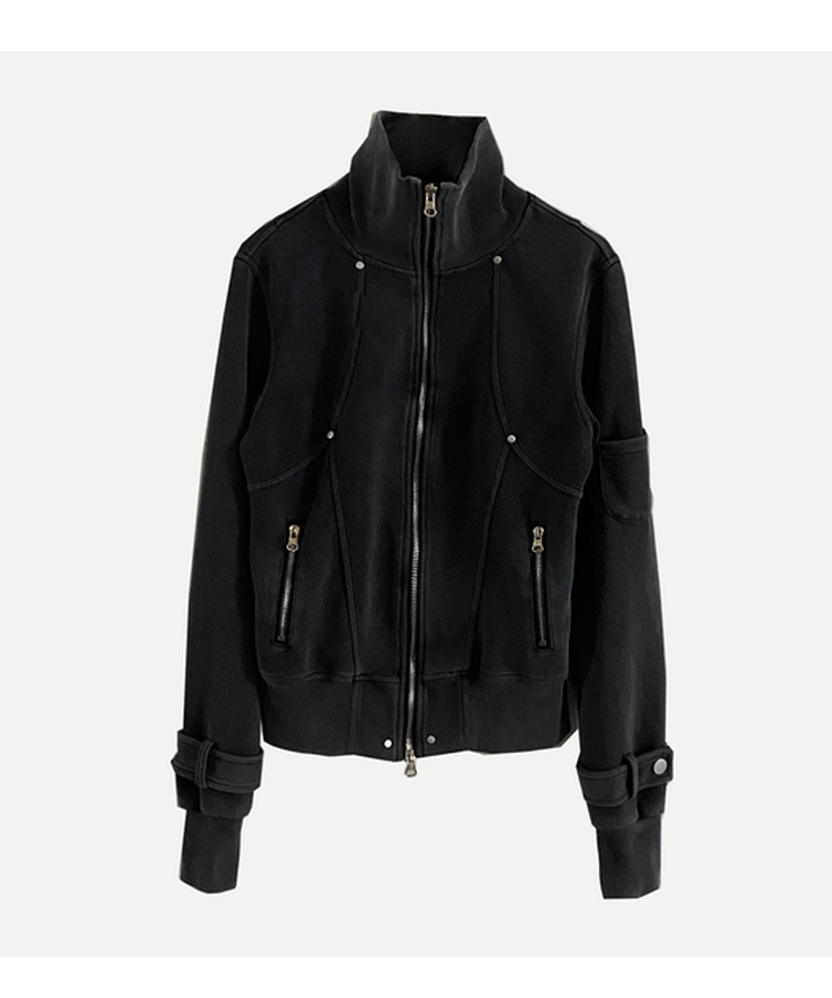 ラインピンタックジップアップジャンパー