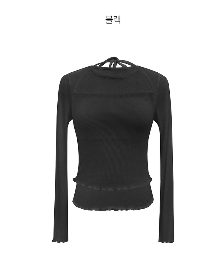 【SET】フリルキャミソール 長袖Tシャツ(5color)