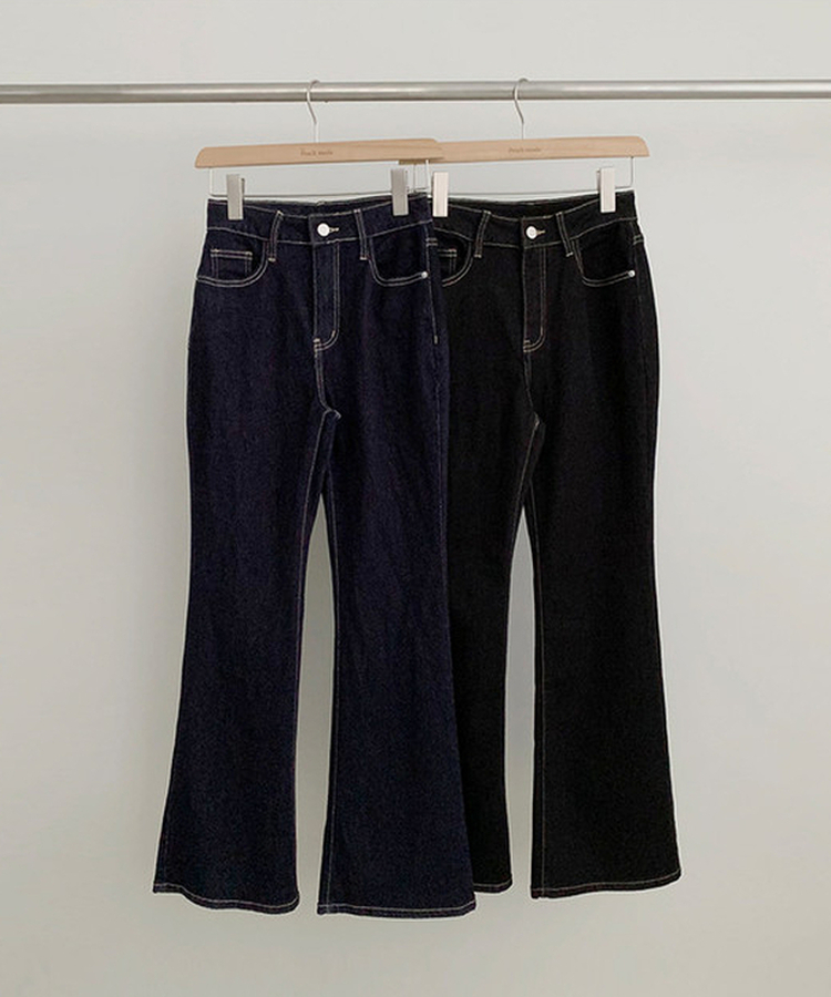 ノンフェードセミブーツカットデニム