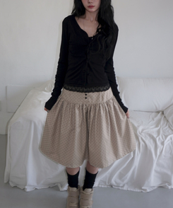 レースフリルキャミソール(6color) BLACK