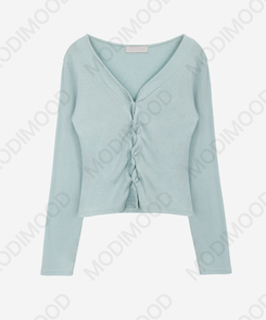 Vネックカラーカーディガン