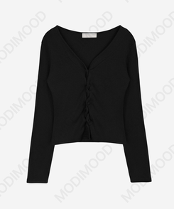 Vネックカラーカーディガン