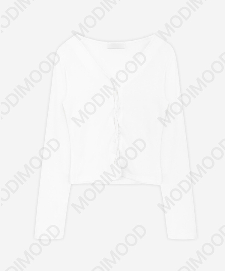 Vネックカラーカーディガン