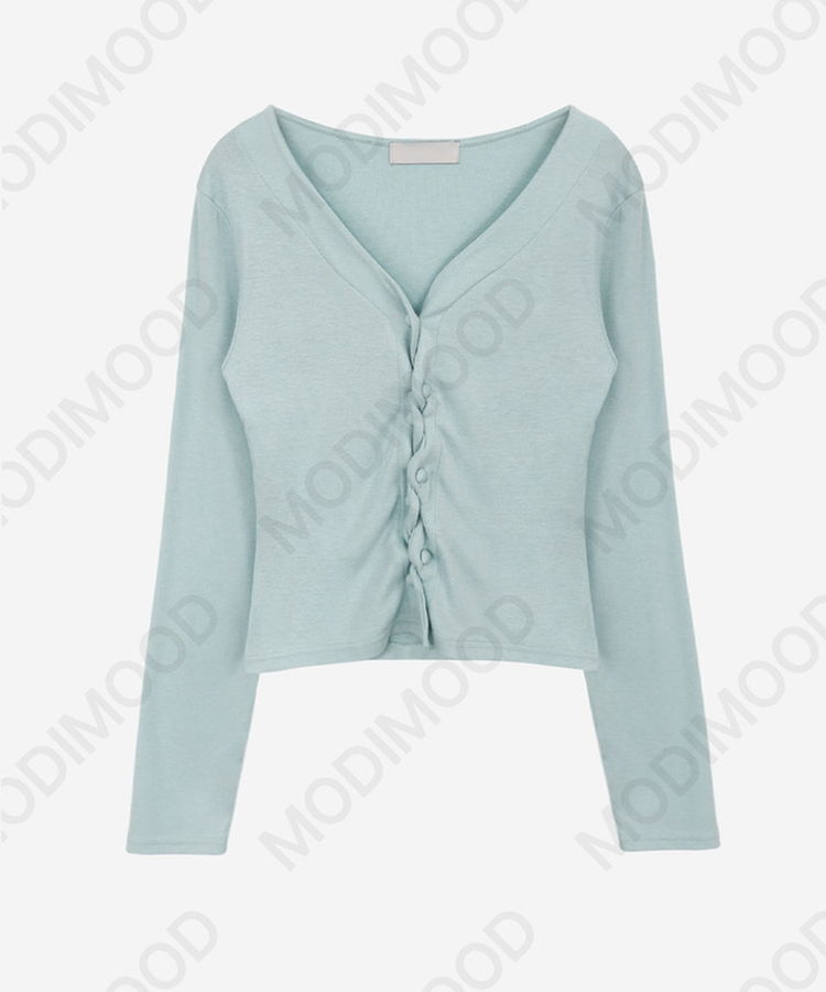 Vネックカラーカーディガン