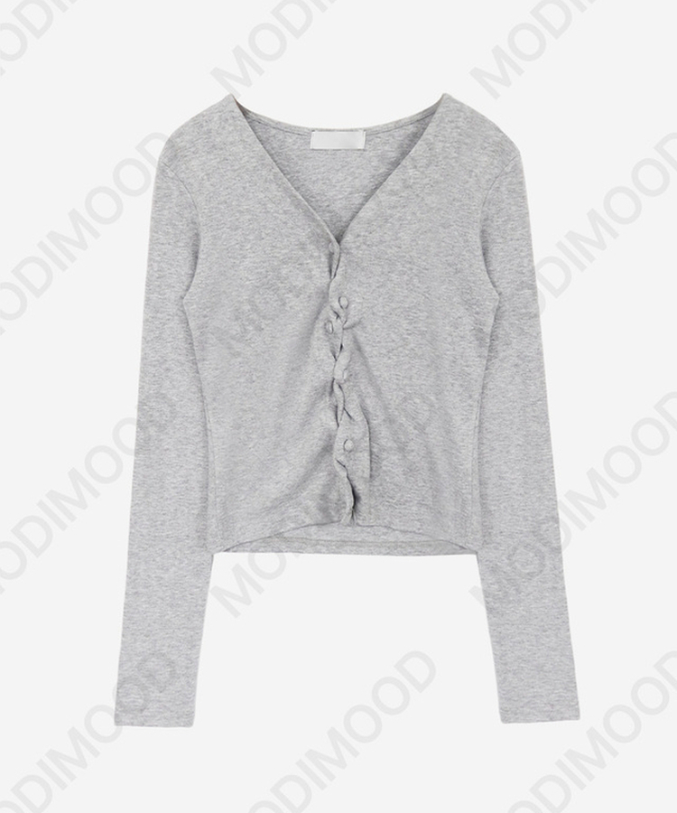 Vネックカラーカーディガン