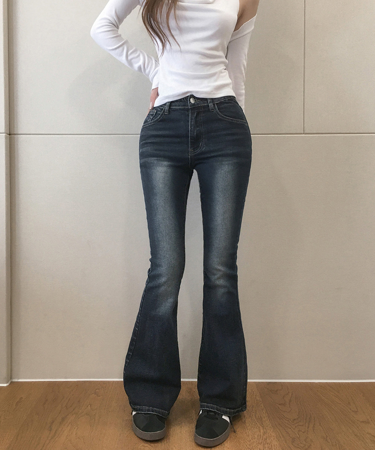 【丈別】ヒップパッドロングブーツカットパンツ VINTAGE DEEP BLUE