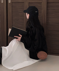 バンディングティアードロングスカート IVORY