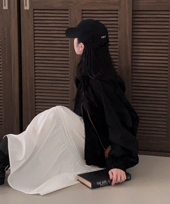 バンディングティアードロングスカート IVORY