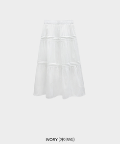 バンディングティアードロングスカート