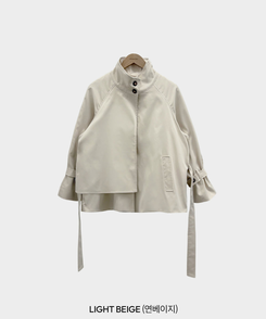 ハイネックショートトレンチジャケット