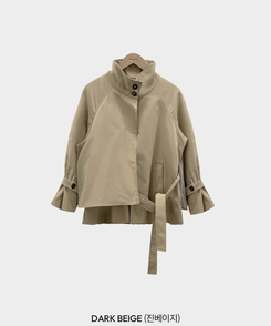 ハイネックショートトレンチジャケット