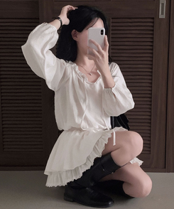 ブラウスミニワンピース IVORY