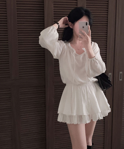 ブラウスミニワンピース IVORY