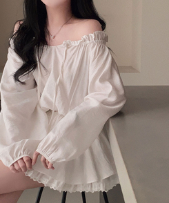 ブラウスミニワンピース IVORY