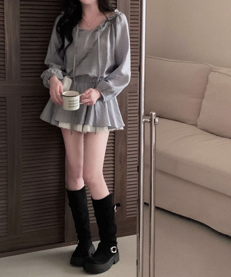 프시케 주인공 블라우스 미니 원피스 소라