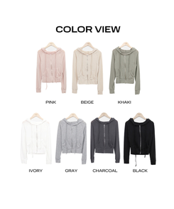 スリムフードジップアップ(7color)