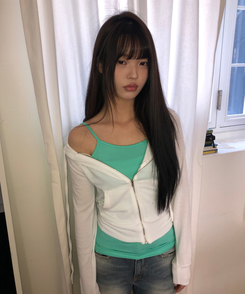 スリムフードジップアップ(7color) IVORY