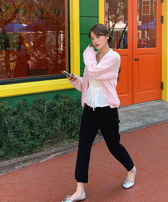 アイレットストリングブラウス IVORY