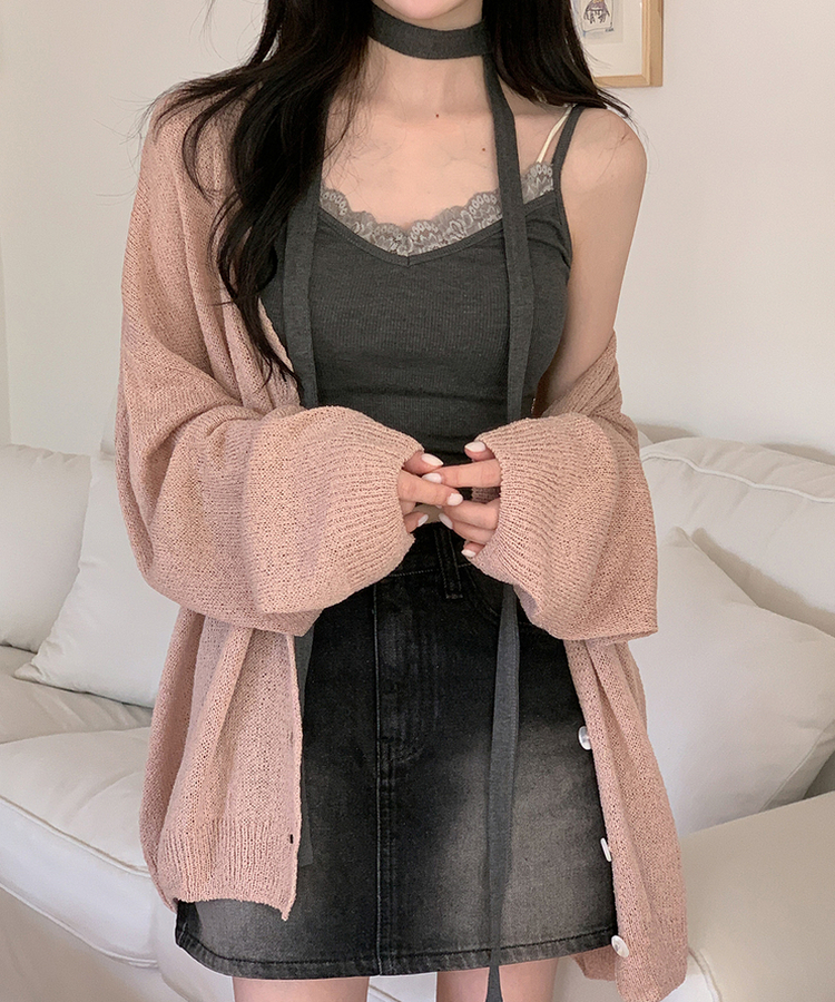 ウォッシュドデニムミニスカート BLACK