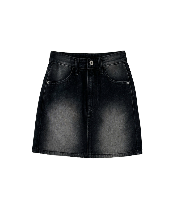 ウォッシュドデニムミニスカート
