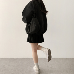 ハイネックウィンドブレーカージャンパー(6color) BLACK