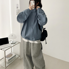 ハイネックウィンドブレーカージャンパー(6color) SKY BLUE