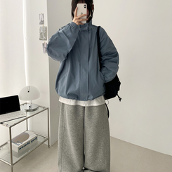 ハイネックウィンドブレーカージャンパー(6color) SKY BLUE