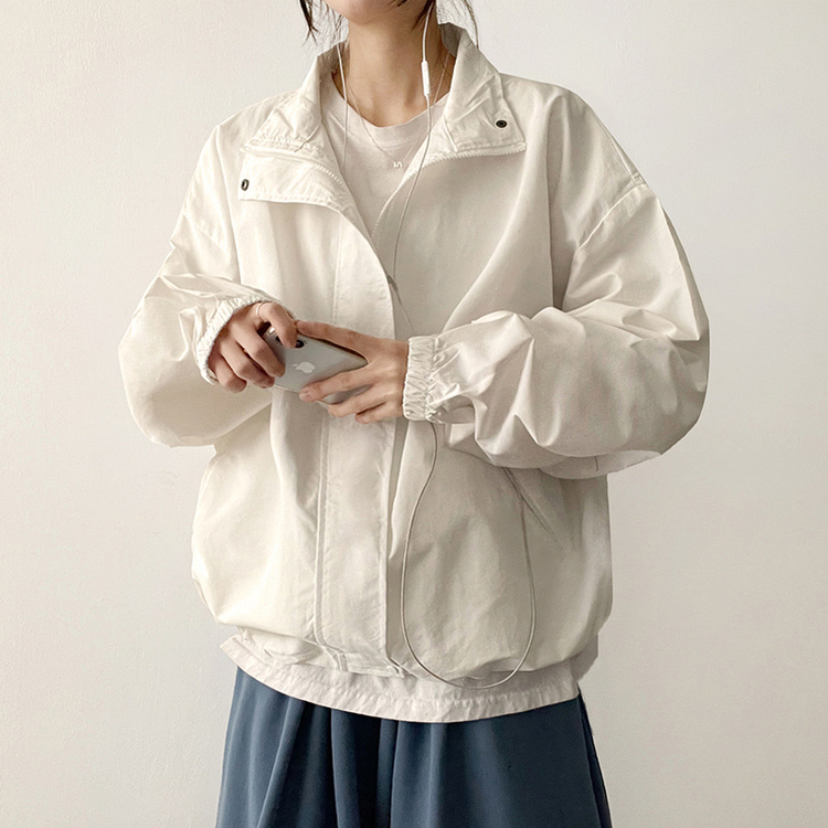 ハイネックウィンドブレーカージャンパー(6color) IVORY