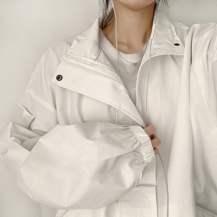 ハイネックウィンドブレーカージャンパー(6color) IVORY