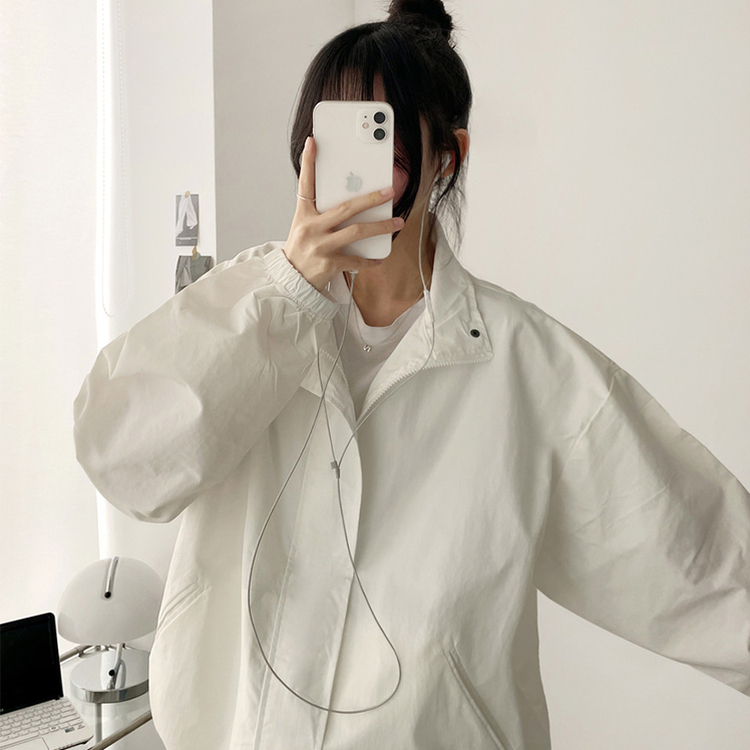 ハイネックウィンドブレーカージャンパー(6color) IVORY